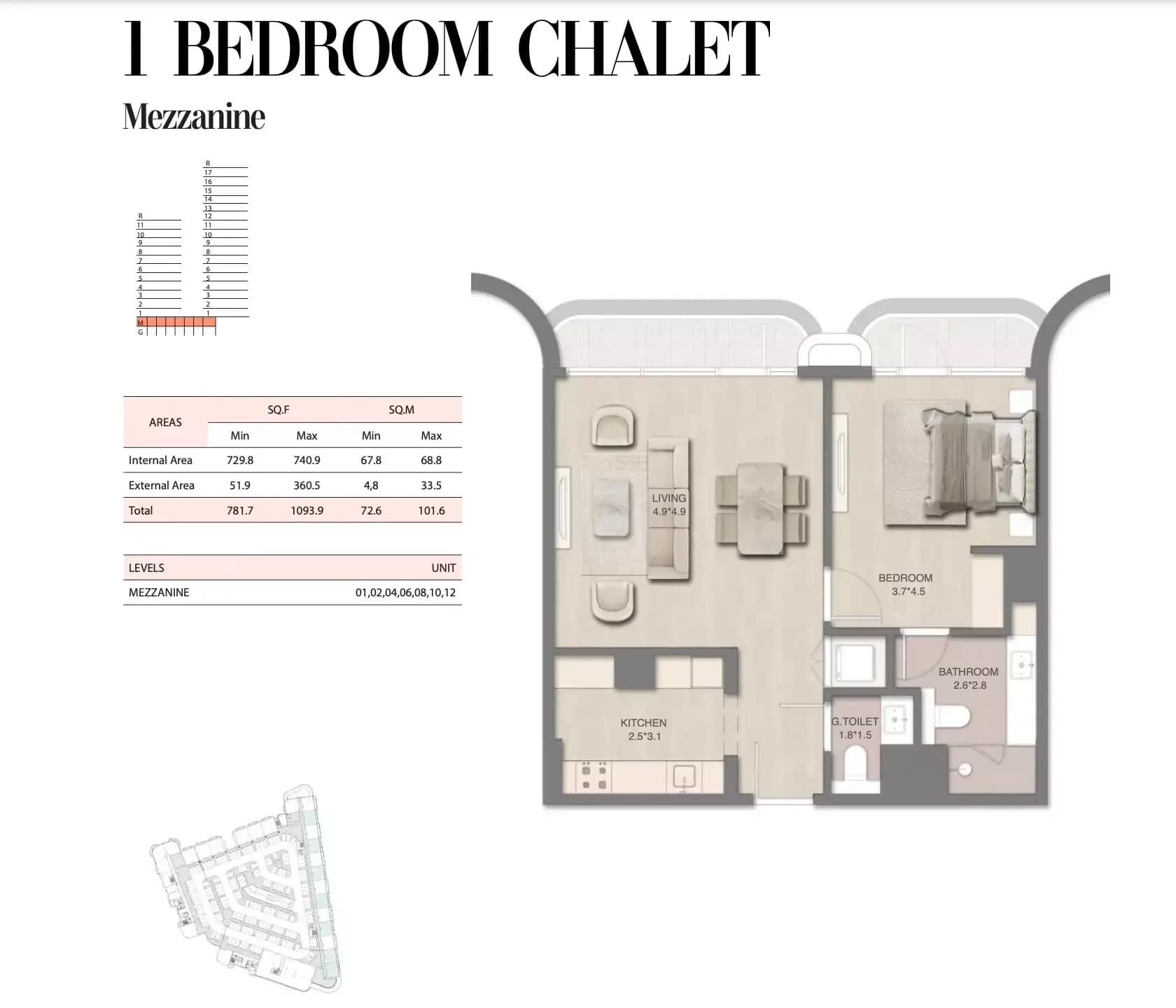 1 Bedroom Apartment